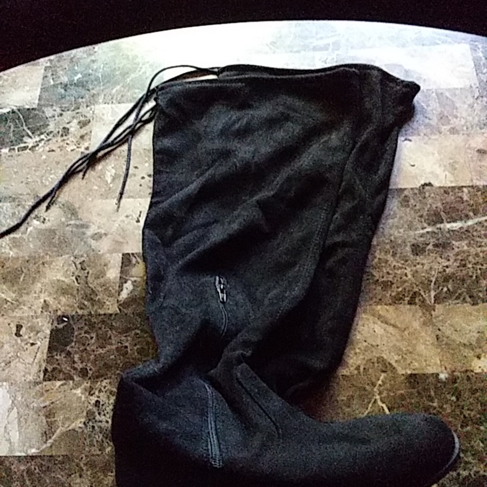 Gently used suede thigh high boots sz 11